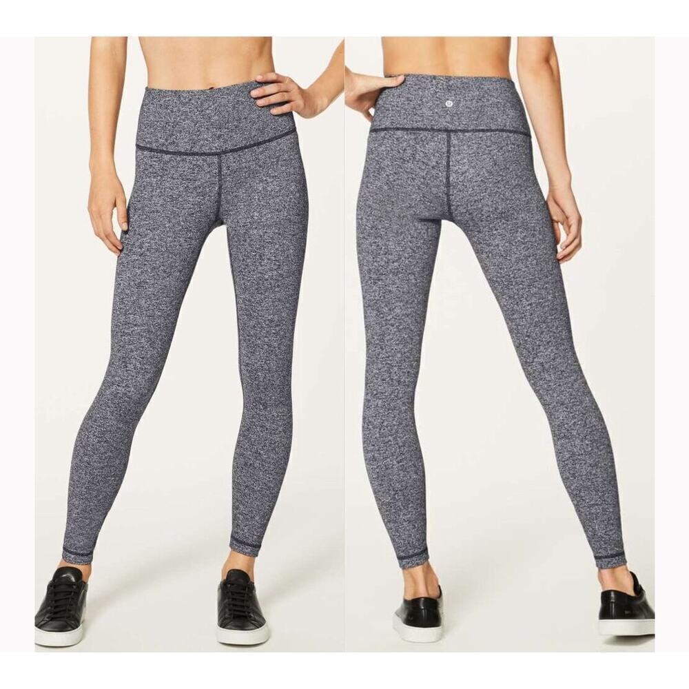 Lululemon Wunder Under Hi-Rise 7/8 Tight *25" Womens Size 8 Heathered Black